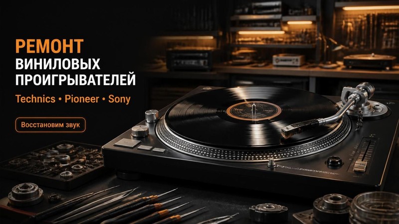 Ремонт виниловых проигрывателей Technics, Pioneer, Sony — Олег, фото