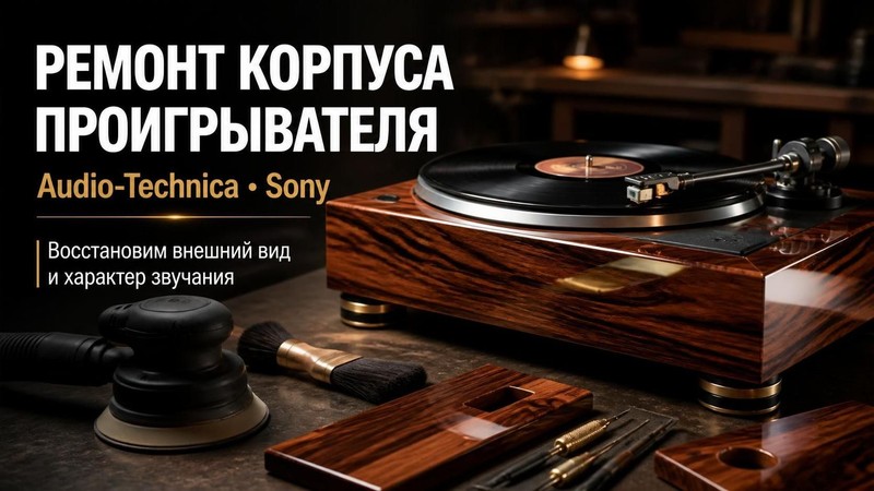 Ремонт корпуса проигрывателя Audio-Technica, Sony — Михаил, фото