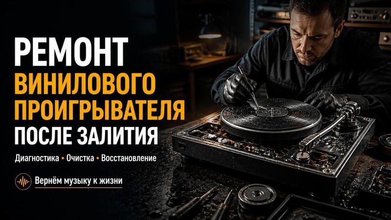Ремонт винилового проигрывателя после залития