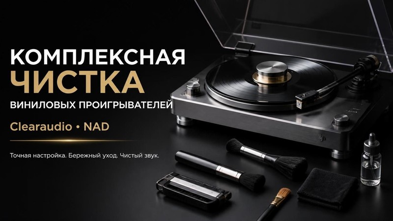 Комплексная чистка виниловых проигрывателей Clearaudio, NAD