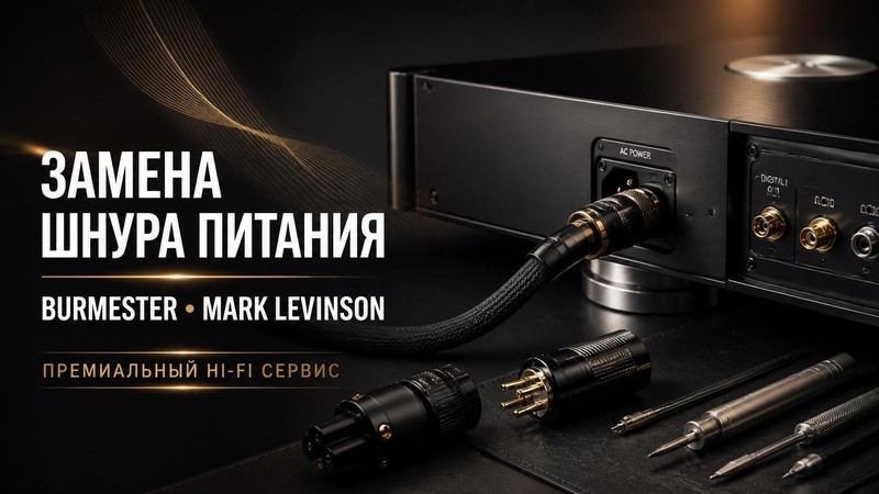 Замена шнура питания проигрывателя Burmester, Mark Levinson — Дмитрий, фото