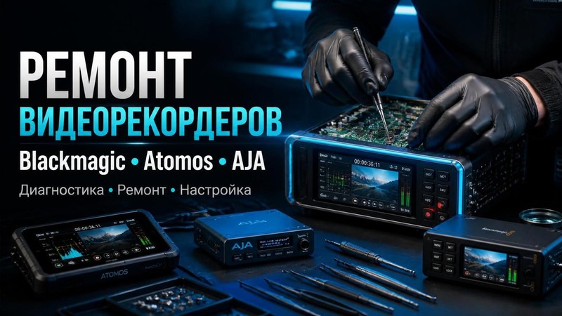 Ремонт видеорекордеров Blackmagic, Atomos, AJA — Игорь, фото