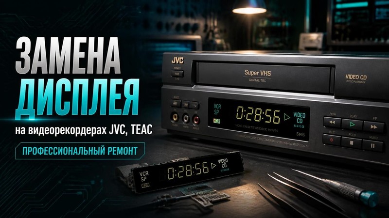 Замена дисплея на видеорекордере JVC, TEAC — Евгений, фото