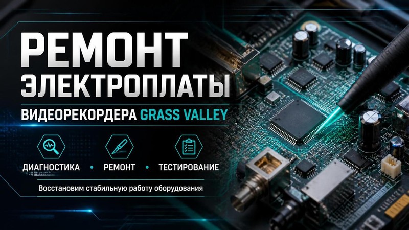 Ремонт электроплаты видеорекордера Grass Valley — Игорь, фото