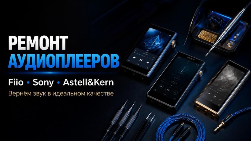 Ремонт аудиоплееров Fiio, Sony, Astell&Kern