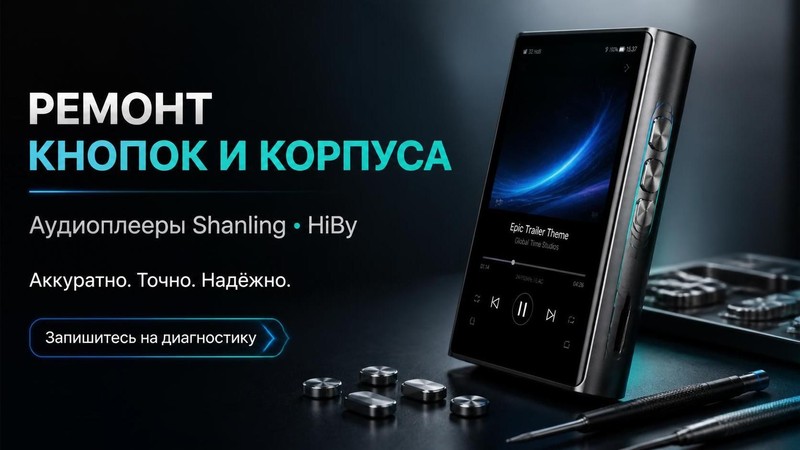 Ремонт кнопок и корпуса аудиоплееров Shanling, HiBy
