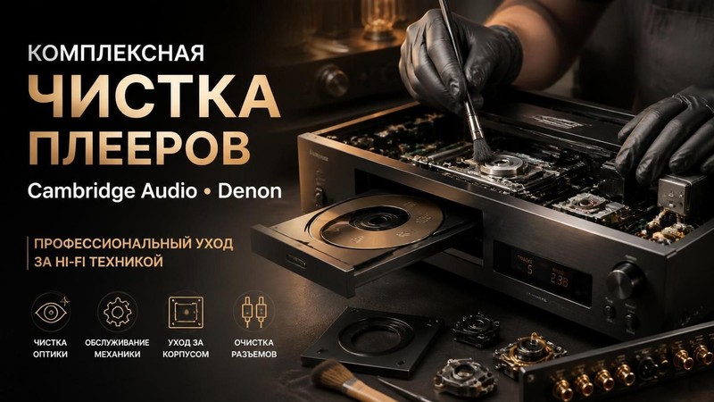 Комплексная чистка плееров Cambridge Audio, Denon