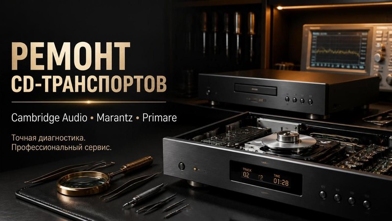 Ремонт CD транспортов Cambridge Audio, Marantz, Primare