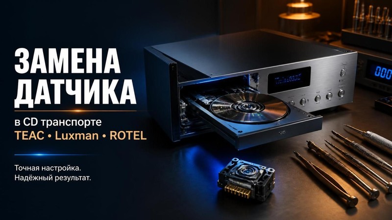 Замена датчика в CD транспорте TEAC, Luxman, ROTEL