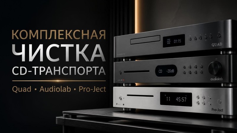 Комплексная чистка CD транспорта Quad, Audiolab, Pro-Ject