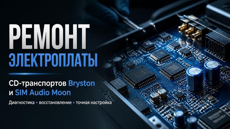 Ремонт электроплаты CD транспорта Bryston, SIM Audio Moon