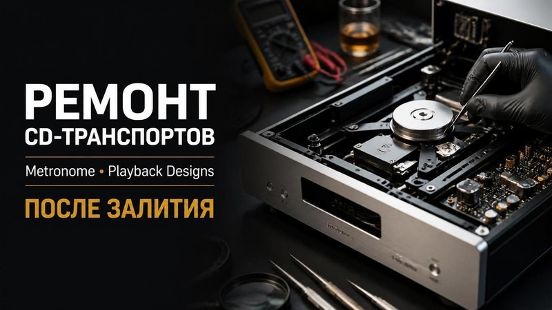 Ремонт CD транспортов Metronome, Playback Designs после залития
