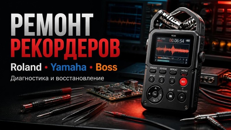 Ремонт рекордеров Roland, Yamaha, Boss