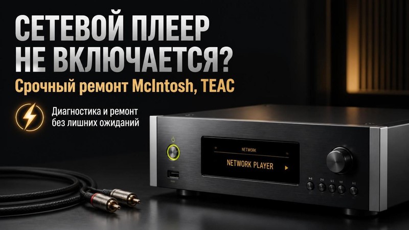 Сетевой плеер не включается: срочный ремонт McIntosh, TEAC
