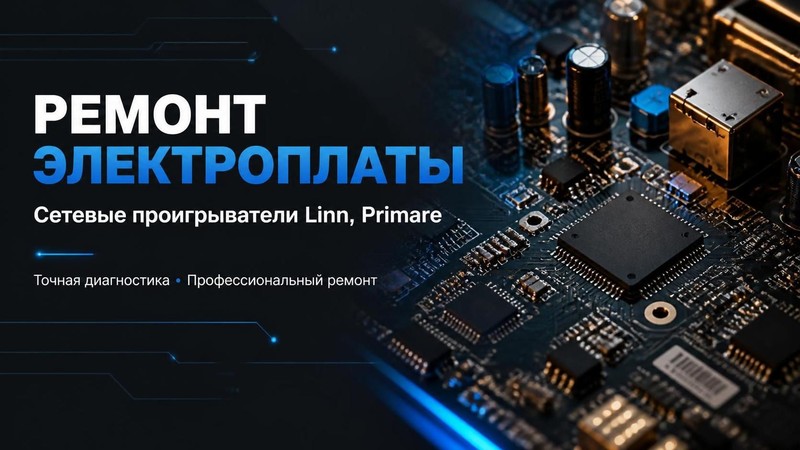 Ремонт электроплаты сетевых проигрывателей Linn, Primare