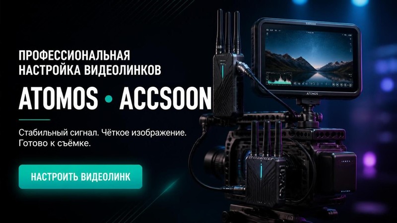 Профессиональная настройка видеолинков Atomos, Accsoon