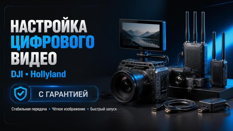 Настройка цифрового видео DJI, Hollyland с гарантией