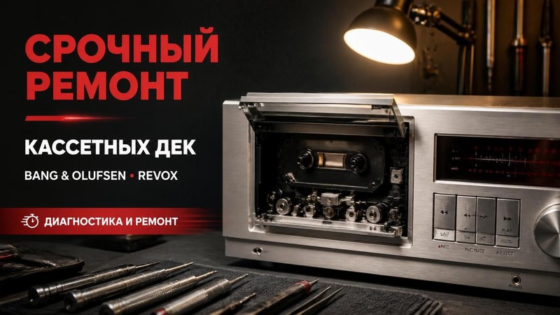 Срочный ремонт кассетных дек Bang & Olufsen, Revox