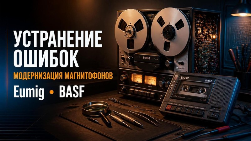 Устранение ошибок и модернизация магнитофонов Eumig, BASF