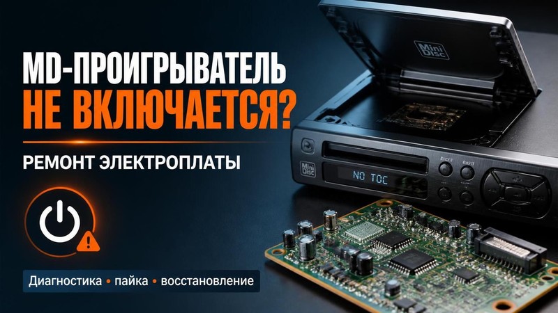 MD-проигрыватель не включается: ремонт электроплаты