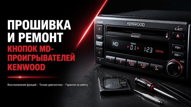 Прошивка и ремонт кнопок MD-проигрывателей Kenwood