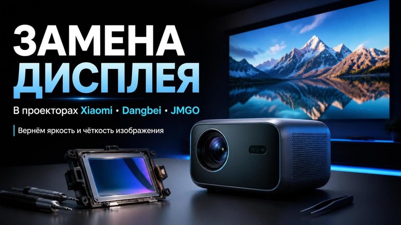 Замена дисплея в проекторах Xiaomi, Dangbei, JMGO