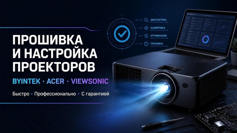 Прошивка и настройка проекторов BYINTEK, Acer, ViewSonic