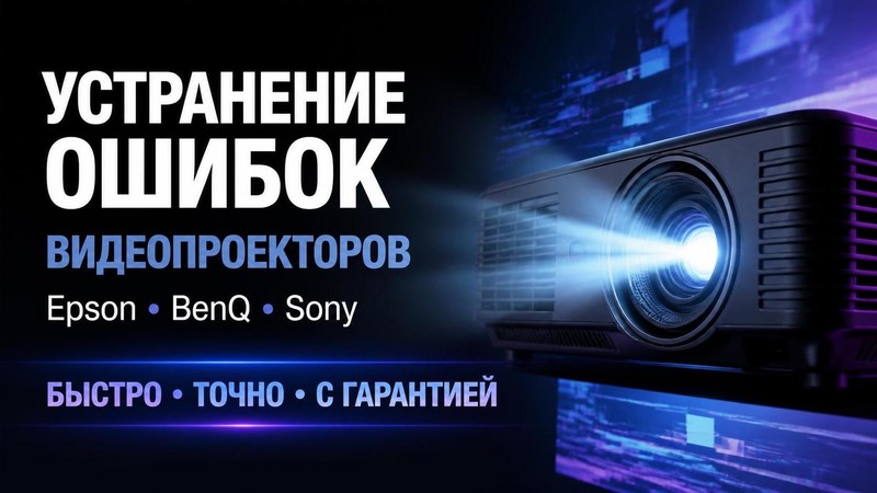 Устранение ошибок видеопроекторов Epson, BenQ, Sony