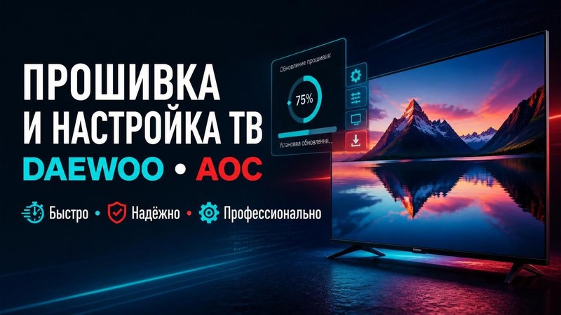 Прошивка и настройка телевизоров DAEWOO, AOC