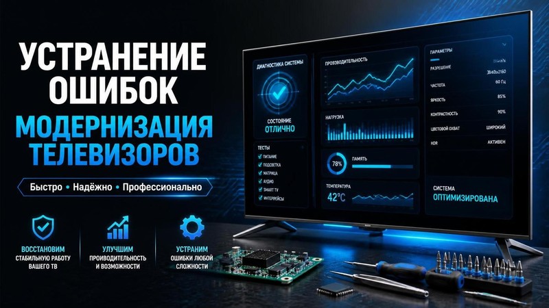 Устранение ошибок и модернизация телевизоров