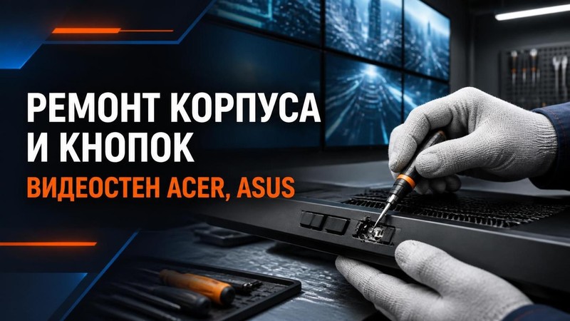 Ремонт корпуса и кнопок видеостен Acer, Asus