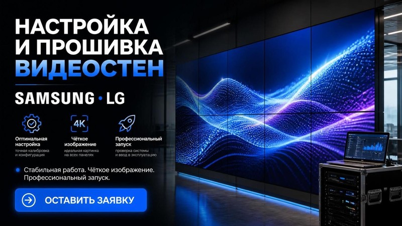 Настройка и прошивка видеостен Samsung, LG
