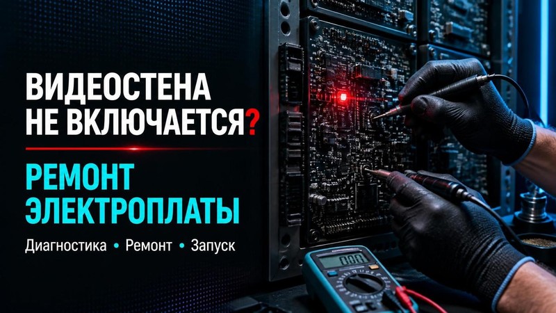 Видеостена не включается: ремонт электроплаты