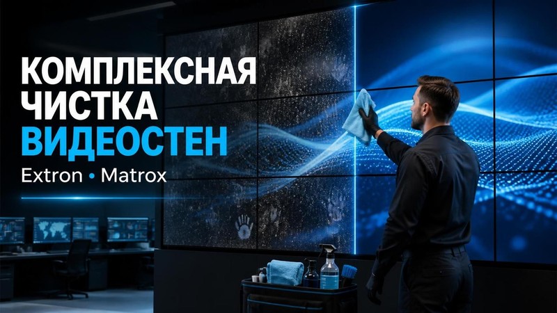 Комплексная чистка видеостен Extron, Matrox