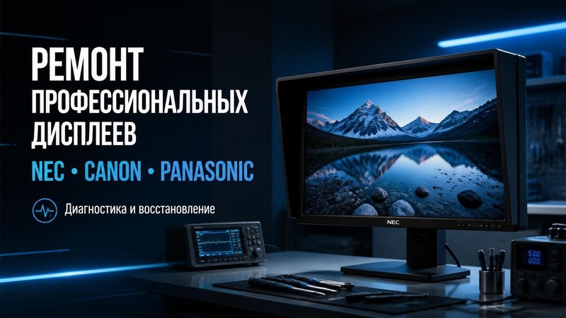 Ремонт профессиональных дисплеев NEC, Canon, Panasonic