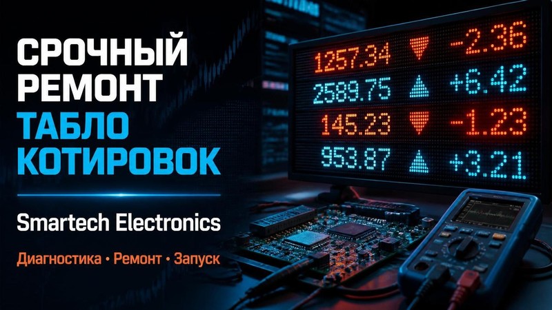 Срочный ремонт табло котировок Smartech Electronics