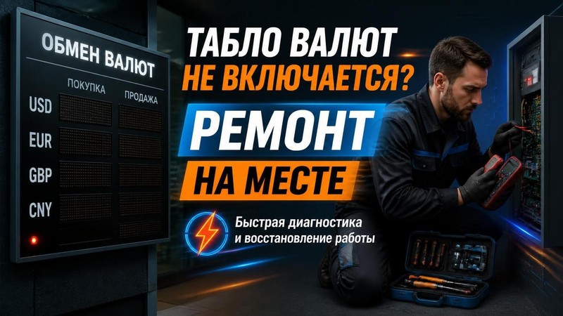 Табло валют не включается: ремонт на месте