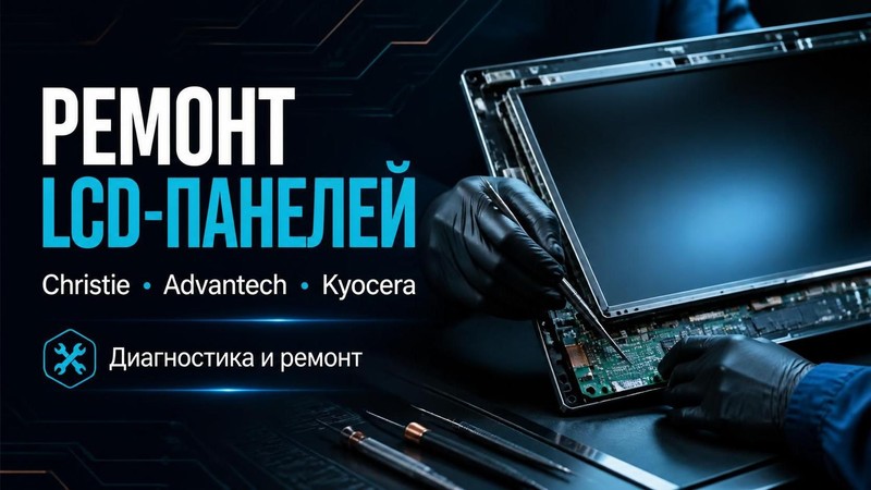Ремонт LCD панелей Christie, Advantech, Kyocera
