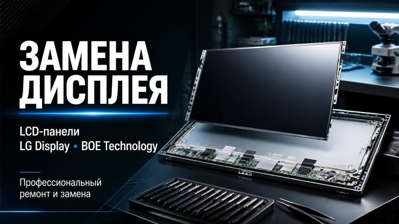 Замена дисплея в LCD панелях LG Display, BOE Technology