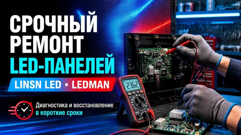 Срочный ремонт LED панелей LINSN LED, Ledman