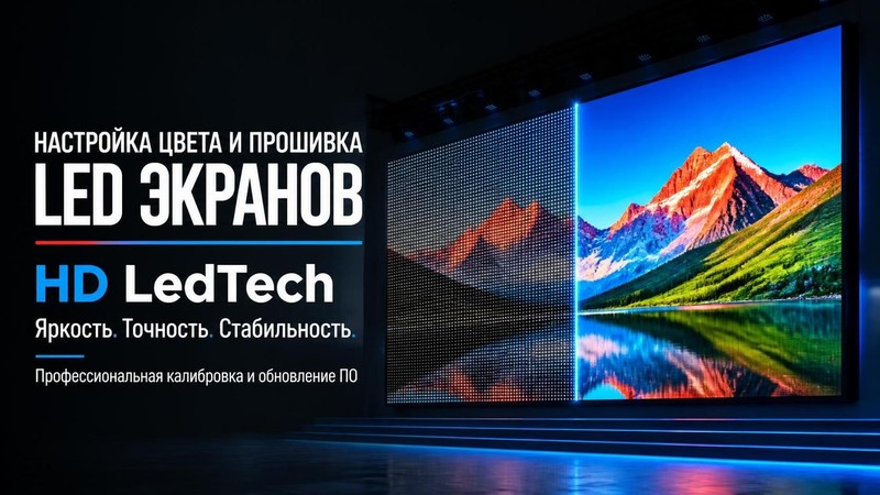 Настройка цвета и прошивка LED экранов HD LedTech