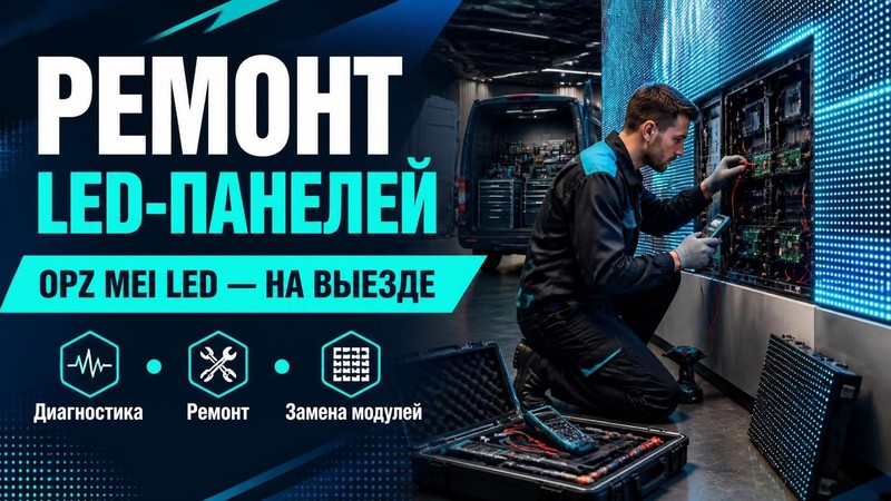Ремонт LED панелей OPZ MEI LED на выезде