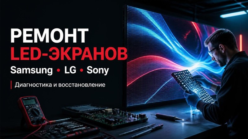 Ремонт светодиодных экранов Samsung, LG, Sony