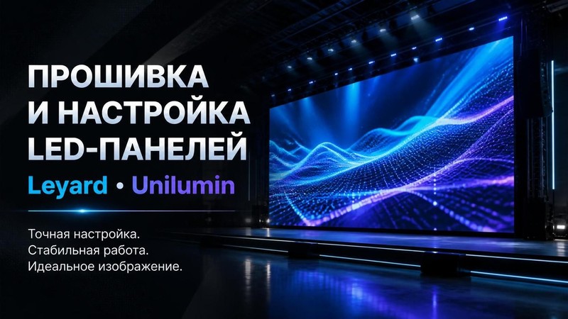 Прошивка и настройка LED панелей Leyard, Unilumin