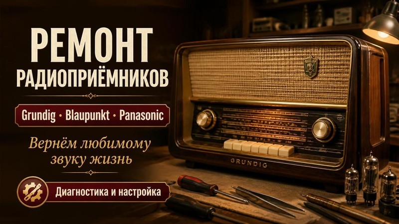 Ремонт радиоприемников Grundig, Blaupunkt, Panasonic