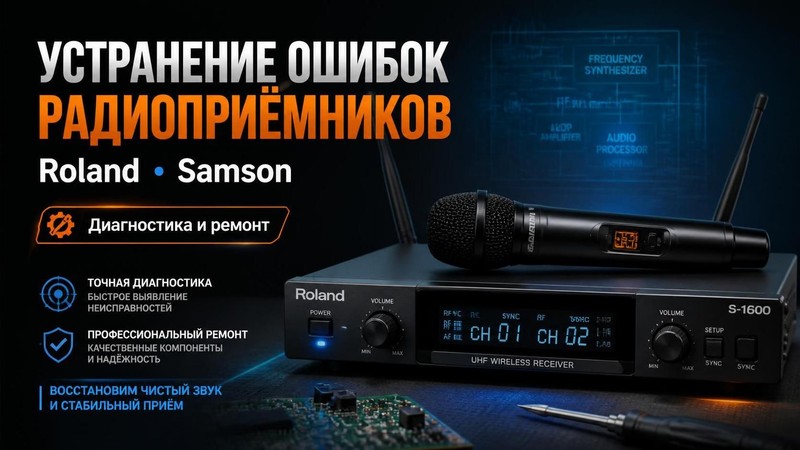 Устранение ошибок радиоприемников Roland, Samson — Виктор, фото