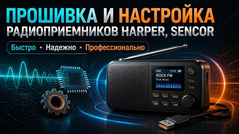 Прошивка и настройка радиоприемников Harper, Sencor