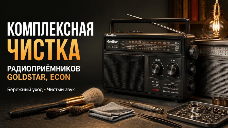 Комплексная чистка радиоприемников Goldstar, Econ