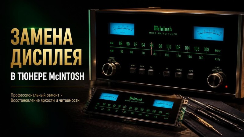 Замена дисплея в тюнере McIntosh