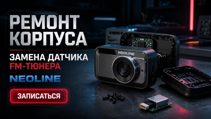 Ремонт корпуса и замена датчика FM тюнера Neoline